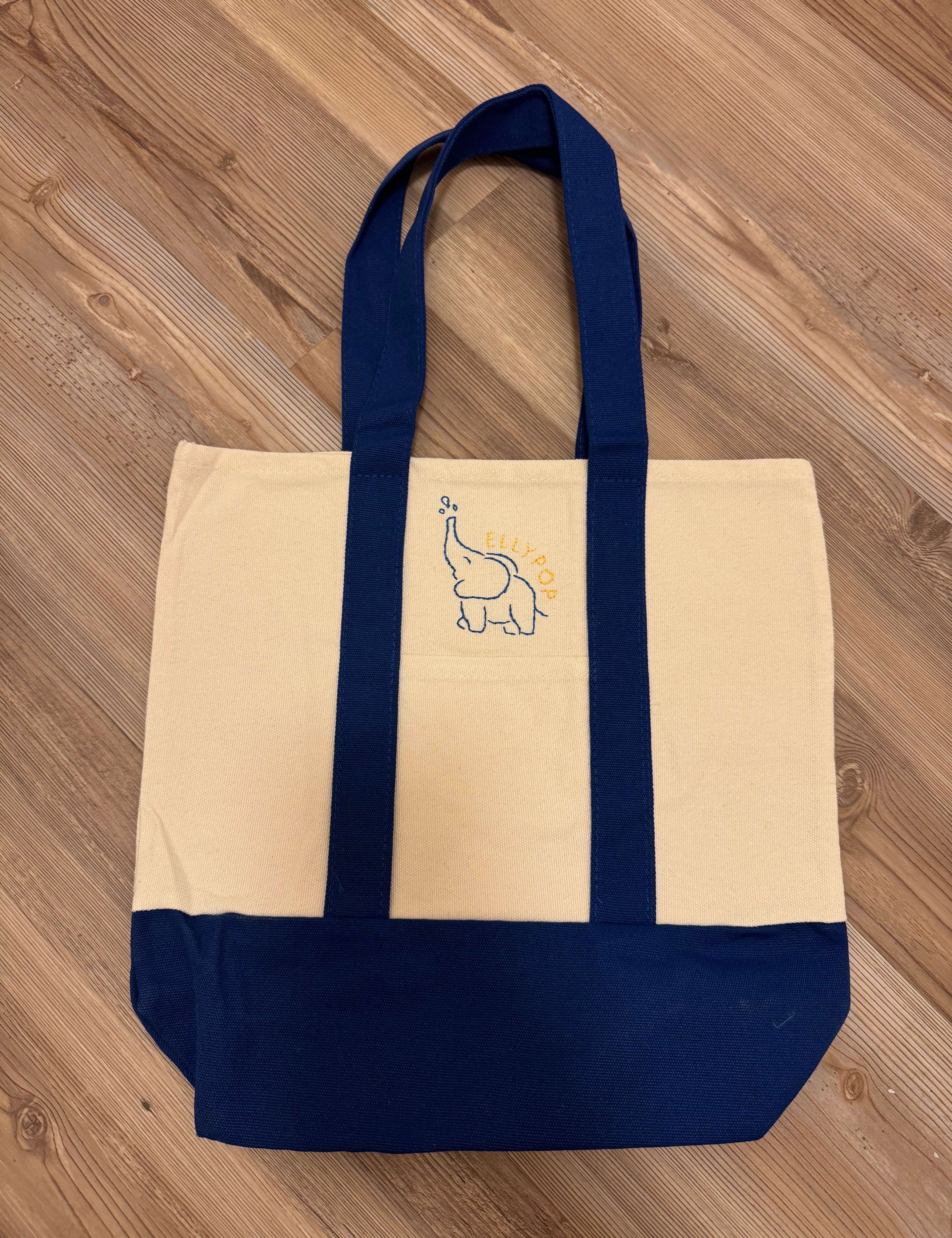 EllyPop navy tote bag